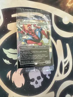 Spectacular Spider-Man Borderless PreRelease FOIL Marvel MTG Stamped Sealed - Image 4
