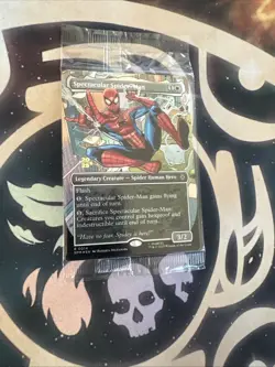 Spectacular Spider-Man Borderless PreRelease FOIL Marvel MTG Stamped Sealed - Image 5