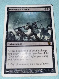 Phyrexian Arena 8th Edition 8ED MTG Magic the Gathering Rare English Core Eighth - Image 1