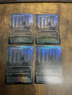 4x Commander's Sphere Borderless FOIL Commander Masters MTG Pack Fresh - Image 1