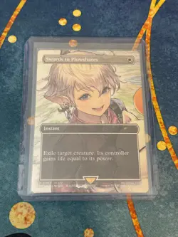 Swords to Plowshares Borderless Foil Promo Final Fantasy Magic Fest LP+ MTG - Image 4