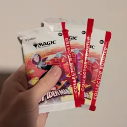 3x Magic the Gathering Spider-Man Collector Booster Packs Sealed - Image 1