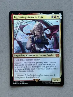 Lightning, Army of One #233 FOIL Mythic - MTG Final Fantasy FIN - NM / Unplayed - Image 3