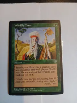 Magic The Gathering Worldly Tutor Mirage Lightly Played Condition - Image 5
