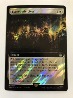 MTG Doctor Who Everybody Lives! Extended Art Surge Foil 0929 NM Rare - Image 1