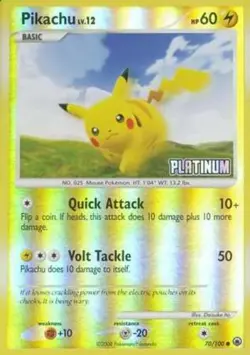 1x Pikachu - 70/100 - Reverse Holo - BK Promo Moderately Played Pokemon Unique a - Image 1