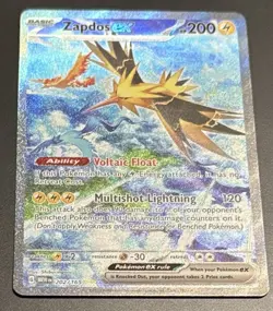 Pokemon Scarlet & Violet 151 Zapdos ex 202/165 SIR Holo Full Art NM/M - Image 3