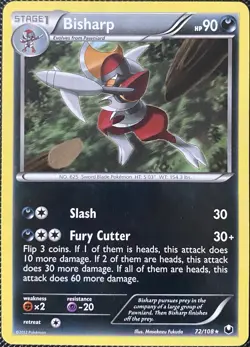 Bisharp 72/108 Dark Explorers Regular - Pokemon Card - Image 1