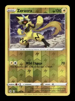 Zeraora Reverse Holo Rare SWSH08: Fusion Strike 102/264 NM Pokemon LP - Image 1