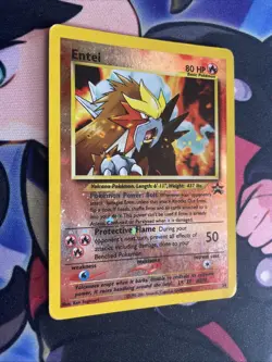 Entei 34/53 Wotc Promo Reverse Holo Pokemon TCG MP Swirl - Image 2