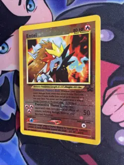 Entei 34/53 Wotc Promo Reverse Holo Pokemon TCG MP Swirl - Image 3