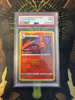 Pokemon Charizard SWSH066 Vivid Voltage Prerelease PSA 9 - Image 1