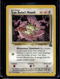 Team Rocket’s Meowth | 18 | Black Star Promo | Non Holo | WOTC | Pokemon Card - Image 1