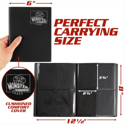 Monster 4 Pocket Trading Card Binder - Matte Sunflower Orange Album, Anti-Theft - Image 2