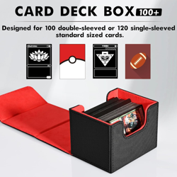 Card Deck Box for Trading Cards, MTG Commander Deck Box Holds 120+ Single Sleeve - Image 3
