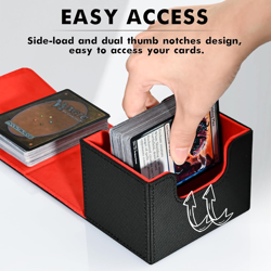 Card Deck Box for Trading Cards, MTG Commander Deck Box Holds 120+ Single Sleeve - Image 4