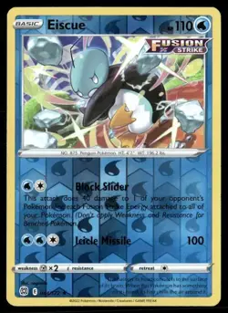 2022 Brilliant Stars Set Pokemon Card 044 Eiscue Reverse Foil NM - Image 1