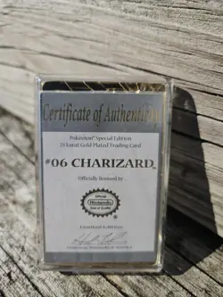Charizard Pokemon 23K Gold Plated Trading Card Burger King 1999 - Image 2