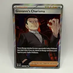 Giovanni's Charisma 197/165 Full Art SR Pokemon 151 English Collectible Card - Image 1