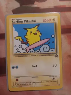 Surfing Pikachu # 28 Black Star Promo WOTC Rare Pokemon Card - Image 3
