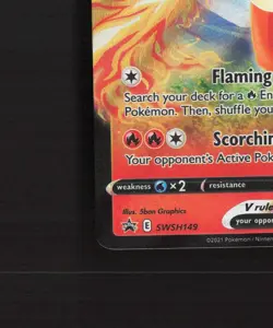 Flareon V SWSH149 Sword & Shield Black Star Promo Holo Pokemon Card NM - Image 5
