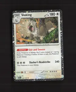 Slaking 162/193 Paldea Evolved Cosmos Holo Rare SWIRL Pokemon Card NM - Image 1