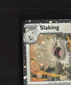 Slaking 162/193 Paldea Evolved Cosmos Holo Rare SWIRL Pokemon Card NM - Image 3