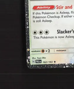 Slaking 162/193 Paldea Evolved Cosmos Holo Rare SWIRL Pokemon Card NM - Image 5
