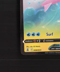 Surfing Pikachu V 008/025 Celebrations Ultra Rare Holo Pokemon Card NM - Image 5