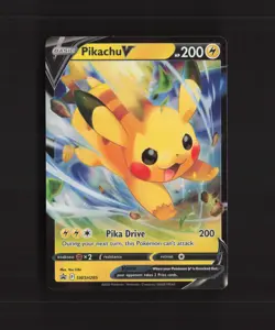Pikachu V SWSH285 Sword & Shield Black Star Promo Holo Pokemon Card NM - Image 1