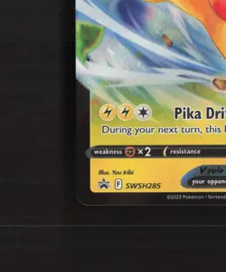 Pikachu V SWSH285 Sword & Shield Black Star Promo Holo Pokemon Card NM - Image 5