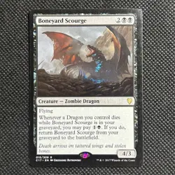 2017 MTG Magic The Gathering Commander Boneyard Scourge Black RARE LP - Image 1