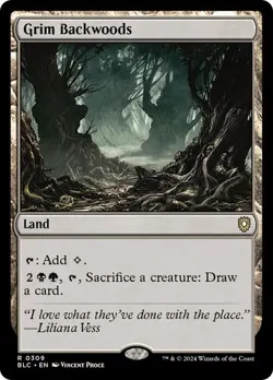 Grim Backwoods Bloomburrow Commander MTG MAGIC LAND R O253 - Image 1