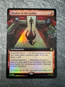 Shadow of the Goblin (Extended Art) Marvel's Spider-Man Foil NM - MTG - Image 1
