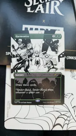 MTG Spider-Man HARMONIZE 7018 Black And White SECRET LAIR DROP NONFOIL RARE - Image 1
