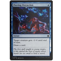 x1 Fleeting Distraction FDN MTG M/NM Blue Common Instant Foundations TCG CCG - Image 1