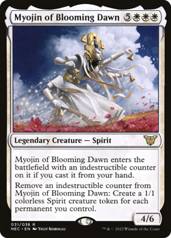Myojin of Blooming Dawn (REGULAR) x1 - MTG Neon Dynasty Commander NEC #31 - Image 1