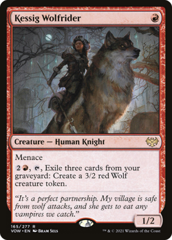 Kessig Wolfrider (REGULAR) x1 - MTG Innistrad: Crimson Vow VOW #165 - Image 1