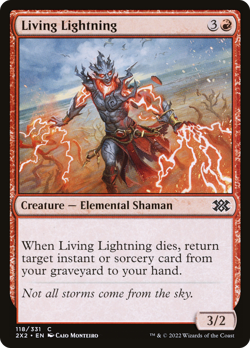 Living Lightning (REGULAR) x1 - MTG Double Masters 2022 2X2 #118 - Image 1