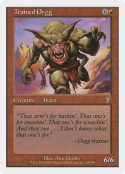 Trained Orgg (REGULAR) x1 - MTG Seventh Edition 7ED #224 - Image 1