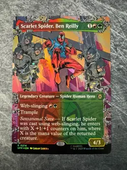 Scarlet Spider, Ben Reilly (Borderless) Marvel's Spider-Man Foil NM - MTG - Image 1