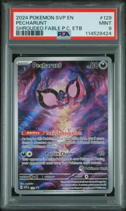 2024 POKEMON SVP EN-SV BLACK STAR PROMO #129 PECHARUNT PSA 9 - Image 1