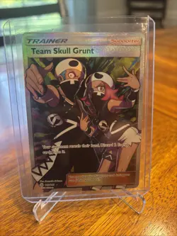 FULL ART Team Skull Grunt ULTRA RARE 149/149 Sun & Moon Base Set Pokemon Holo - Image 1