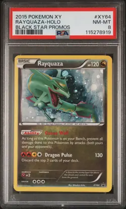 2015 POKEMON XY BLACK STAR PROMO RAYQUAZA #XY64 PSA 8 NM #115278919 (SWIRL) - Image 1