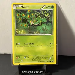 Pokemon TCG Legendary Treasures 6/113 - SNIVY, Unlimited Regular Common - Image 1