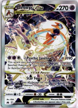 Deoxys VSTAR GG46/GG70 Crown Zenith: Galarian Gallery, Pokemon TCG, NM+ - Image 1