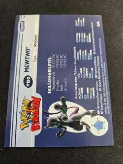 2000 Danone Pokemon MEWTWO #8 Stadium Tip Shiny FOIL - Image 2