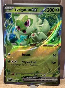 Pokemon TCG - Sprigatito ex 087 Black Star Promo Holo, EN, NM - Image 1