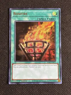 YuGiOh! - Bonfire RA03-EN073 Ultra Rare 1st Edition Near Mint - Image 1