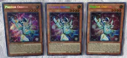 Yugioh 3x Photon Orbital LDS2-EN051 Secret Rare 1st Edition NM SEALED Playset - Image 2